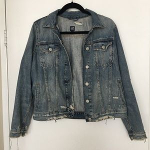 Gap Distressed Denim Jacket